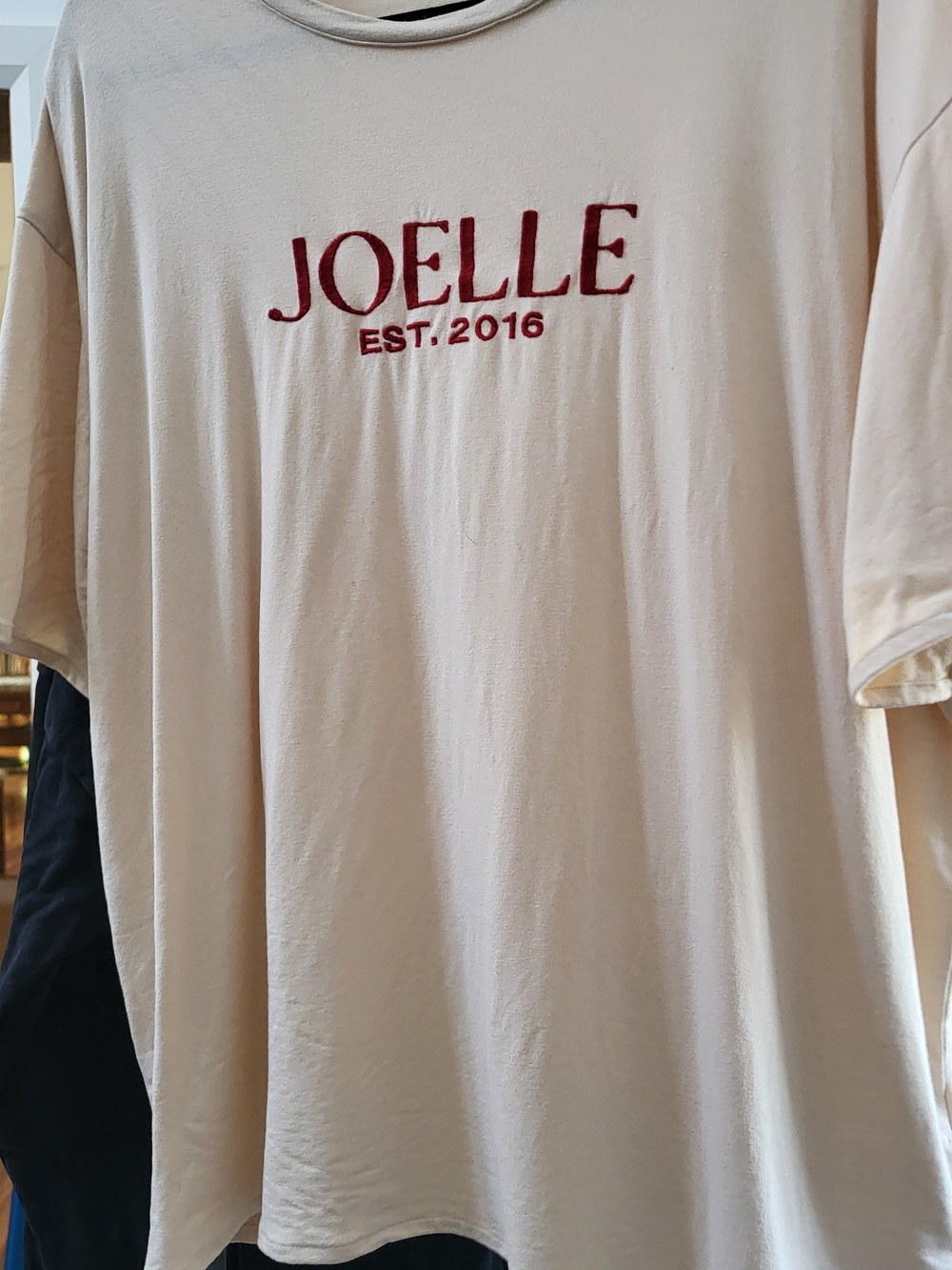 Joelle EST.2016 Embroidered Cream Tee
